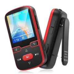 クリップ付き、HiFiスポーツミュージックプレーヤー、1.5インチスクリーン、子供用MP3プレーヤー、物理ボタン、重さわずか、シャッフル＆リピート再生、最大128GBのTFカード拡張、HIFI音質 イコライザー設定 5.3 音量調節 小型軽量 Bluetootのサムネイル