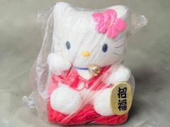希少！特大 ぬいぐるみ 招き猫 招福 レトロ キティ ハローキティ