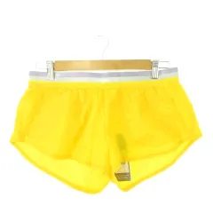 アディダス バイ ステラマッカートニー adidas by Stella McCartney ショートパンツ ランニング ジョギング M 黄 イエロー からし マスタード 無地 ショート丈 /CK21 ■GY99