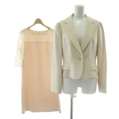 リョウコキクチ RYOKO KIKUCHI 東京ソワール フォーマル アンサンブル ワンピース ジャケット セットアップ 11 ベージュ 膝丈 6110773-31-B15 /PP ■GY44