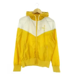 ナイキ NIKE TRACK&FIELD ジャケット ウインドブレーカー ジップアップ フーディ 配色 ロゴ スポーツ S 黄 マスタード /AO4 ■GY99