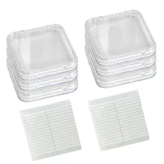 新品 YFFSFDC 透明 ネイルチップケース プラスチック製 小物 整理 防塵 ネイルチップ 展示 収納 保管 透明ケース 持ち運び便利 両面テープ2枚付き 6個セット