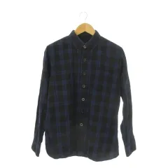 エフエーティー FAT ボタンダウンシャツ 長袖 チェック SKINNY 青 ブルー 黒 ブラック /CK5 ■GY99