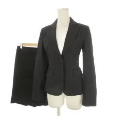 ボナジョルナータ BUONA GIORNATA セットアップ スーツ テーラード スカート ストライプ S 黒 ブラック /CK2 ■GY99