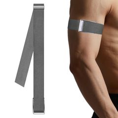 VANEST 腕二頭肌帶 適用於 Whoop 5.0 One+Peak Fitness Life Tracker 防水 健康 健身 穿戴式 心率監測器配件 金屬U形 (不適用於第4代) (淺灰 [淺灰色])