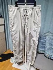 L フィアオブゴッド サテン トラック パンツ グレー