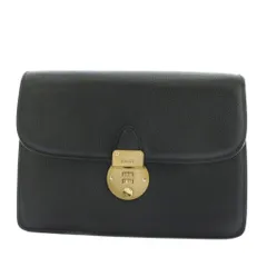 バリー BALLY クラッチバッグ セカンドバッグ レザー ロゴ 黒 ブラック /KW ■GY11