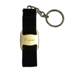 サルヴァトーレフェラガモ Salvatore Ferragamo VARA ヴァラ キーホルダー チャーム キーリング ロゴ ゴールド色 ■GY11 /MQ