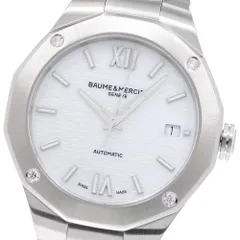 ボーム＆メルシェ Baume & Mercier M0A10663 リビエラ 4Pダイヤ デイト 自動巻き ボーイズ 極美品 箱・保証書付き_955621のサムネイル