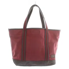 ポーター PORTER ガール GIRL 吉田カバン トートバッグ ハンド キャンバス レザー ロゴ 赤 レッド 茶色 ブラウン /XZ ■GY18