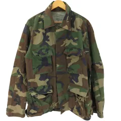ユーエスアーミー U.S. ARMY 80S WOODLAND PATTERN ウッドランドカモ 迷彩柄 コンバット ミリタリー シャツ 1983年製 メンズ  LARGE-REGULAR