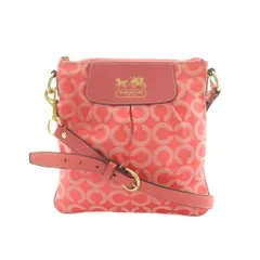 コーチ COACH ショルダーバッグ オプアート キャンバス×レザー ピンク 41992 /MI ■GY18