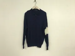 本物エルキューワイズフォーメンL.Q.Y’sformenウールニット長袖ポロシャツメンズサーフアメカジストリートミリタリービジネススーツモードドレスゴルフLL紺ネイビーXLのサムネイル