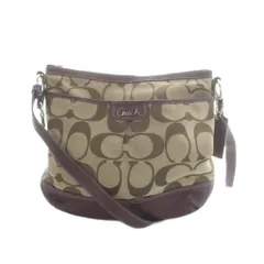 コーチ COACH F19727 ショルダーバッグ 斜めがけ キャンバス レザー シグネチャー ロゴ ベージュ 赤 レッド ■GY11 /MQ