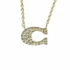 コーチ COACH ネックレス アクセサリー ペンダント ラインストーン ゴールド色 ■GY99 /MQ