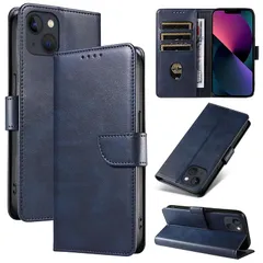 【新品】 手帳型 に適用するiPhone 15対応 ケース 手帳型 手帳型ケース カバー PUレザー カード収納 財布型 耐衝撃 マグネット スタンド機能付き(ネイビーブルー) 0