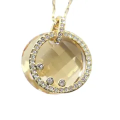 スワロフスキー SWAROVSKI ネックレス アクセサリー ペンダント ラインストーン クリスタル ロゴ ゴールド色 ■GY18 /MQ