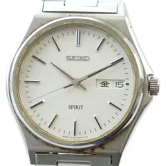 セイコー SEIKO SPRIT スピリット 7N48-7000 腕時計 ウォッチ クォーツ デイデイト カレンダー付き 白文字盤 シルバー色 ■GY18 /MQ