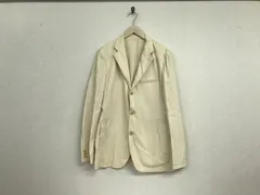 本物セオリーtheoryコットンストレッチテーラードジャケット長袖サーフアメカジスケーターストリートミリタリービジネススーツパーティーモードドレスゴルフメンズオフホワイト白42日本製XL