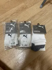 プーマ フットボール 靴下 白/ブラック 2足 セット