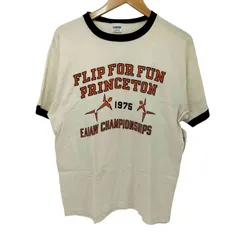 チャンピオン Champion 70s USA製 バータグ カレッジ プリント S/S リンガーTシャツ メンズ import：L 