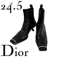 Christian Dior サイドゴアブーツ サイズ 37½ ( 24.5cm ) ブラック ブラックレザー ディオール D-MOTIONのサムネイル