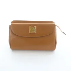 カランダッシュ caran dache セカンドバッグ クラッチバッグ レザー ゴールド金具 茶 ブラウン ■GY18 /MQ