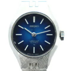 セイコー SEIKO 1140-0220 Special スペシャル 腕時計 ウォッチ 手巻き 青文字盤 ロゴ シルバー色 ■GY18 /MQ