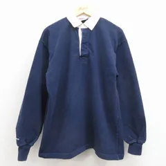 L/古着 バーバリアン 長袖 ラガー シャツ メンズ 90年代 90s コットン カナダ製 濃紺 26apr02のサムネイル