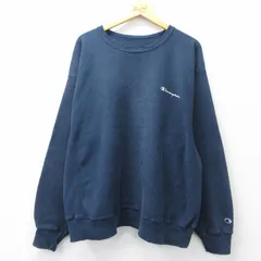 XL/古着 長袖 チャンピオン Champion リバースウィーブ メンズ 00年代 00s ワンポイントロゴ 大きいサイズ クルーネック 紺【spe】 26apr02