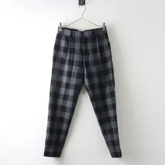 トゥモローランド マカフィー MACPHEE チェック ウールサキソニー ハイウエストパンツ 36 ブラック×グレー／ボトムス【2400014936353】のサムネイル