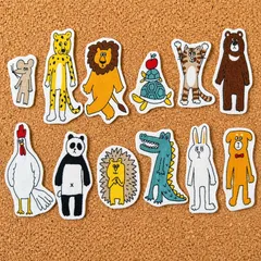 アイロン接着｜アニマル｜動物　北欧｜10枚入り｜入園入学準備　保育園 幼稚園｜アイロンワッペン　布ワッペン　アップリケ