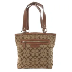 コーチ COACH ハンドバッグ 手提げ 肩掛け シグネチャー キャンバス レザー ベージュ F14693  /FF ■GY42