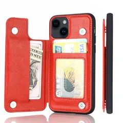 【新品】 【Anrek】互換性 Apple iPhone 14 PRO MAX 6.7 inch 用 ケース 手帳型（レッド）アイフォン14プロ マックス 6.7インチ PU革 磁石吸着 ポケッ 片手操作背面 IC カード 収納 横置き機能 ケース アップ 0