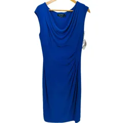 ローレンラルフローレン LAUREN RALPH LAUREN DRESS ギャザー ノースリーブ ワンピース レディース US：8 