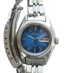 セイコー SEIKO 2206-0500 腕時計 ウォッチ 自動巻き デイト カレンダー付き 青文字盤 17石 シルバー色 ■GY18 /MQ