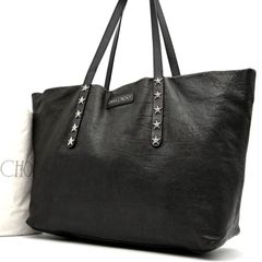 JIMMY CHOO ジミーチュウ スティーヴィー ホーボーバッグ ハーフムーン レザー 黒 ブラック ワンショルダー スタッズ ロゴ レディース 20代 30代 40代 肩掛け 星 スター トートバッグ ハンドバッグ 大容量 JIMMY CHOO - JIMMY CHOO ジミーチュウ スティーヴィー ホーボーバッグ