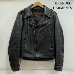 ブランデッドガーメンツ ダブル ライダース レザー ジャケット USA製 革ジャン ヴィンテージ メンズ 38 ISItems【USED】【古着】【中古】50154880