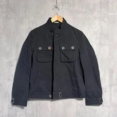 【上品】TAKEO KIKUCHI ミリタリーブルゾン ブラック 2 M タケオキクチ ジャケット キュプラ 混 紺 ワーク スイングトップ アウター 春秋 メンズ キレイめ カジュアル 完売品 ワールド 日本製 匿名配送 Y2K 00s 平成 短丈 ボックス
