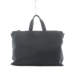 ポールスミス PAUL SMITH ブリーフケース ビジネスバッグ 書類かばん レザー 本革 黒 ブラック ロゴ 2WAY シボ加工 /RI ■OS