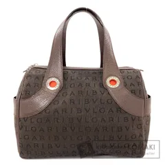 BVLGARI ブルガリ ロゴマニア ハンドバッグ キャンバス レディース [中古]