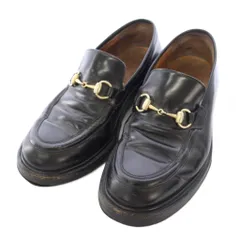 グッチ GUCCI ホースビットローファー レザー 40.5E 黒 ブラック 1422 /TK ■GY99