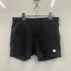 ピD276⚫︎DESCNTE⚫︎デサント⚫︎パンツ⚫︎ショート⚫︎ゲームパンツ⚫︎ワンポイント刺繍⚫︎ウエストゴム⚫︎組リボン⚫︎レディース⚫︎sizeM⚫︎黒