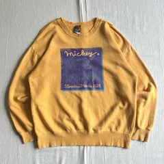 90s　vintage　Old Disney　MICKEY UNLIMITED　ディズニー　ミッキーマウス　キャラクタープリント　蒸気船ウィリー　短丈スウェット　Y2K　C-BOYアメカジ　steamboat willie design sweat shirt