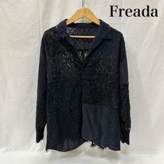 未使用 Freada フリーダ レース刺繍パッチワークシャツ シャツ 長袖