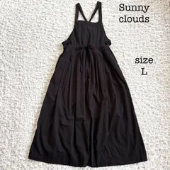 Sunny clouds サニークラウズ エプロンに恋したキュロパン サロペット ブラック L