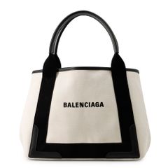 現行モデル BALENCIAGA トートバッグ オフホワイト/コットンキャンバス 