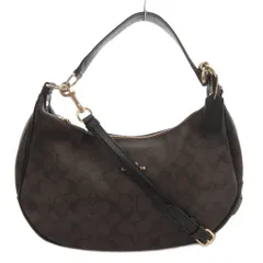 コーチ COACH ハンドバッグ ショルダー 2WAYバッグ PVC レザー シグネチャー ロゴ 茶 ブラウン /FF ■GY11