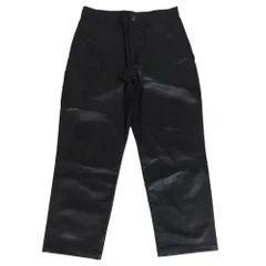 HUF ハフ PLANTLIFE PAINTER PANT リーフ 型押し レザー パンツ ブラック系 32【中古】のサムネイル