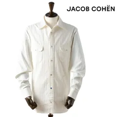 【50%OFF/定価61,600円】ヤコブコーエン 新品 長袖シャツ L ホワイト 国内正規品 イタリア製 Jacob Cohen #f15029のサムネイル